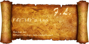Fülöp Lea névjegykártya